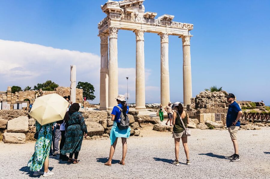 Antalya: Ancient Perge, Aspendos Theater & City of Side Tour - Side’s old town and the Temple of Apollo by the sea