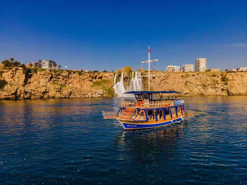 Antalya: Beach & Waterfalls Boat Trip w/ Lunch & Soft Drinks - Optional speedboat add-on to go under the waterfall