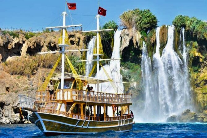 Antalya Boat Tour to Düden Waterfall with Lunch & Swimming Stops - First swimming stop at Lower Düden (Karpuzkaldıran)