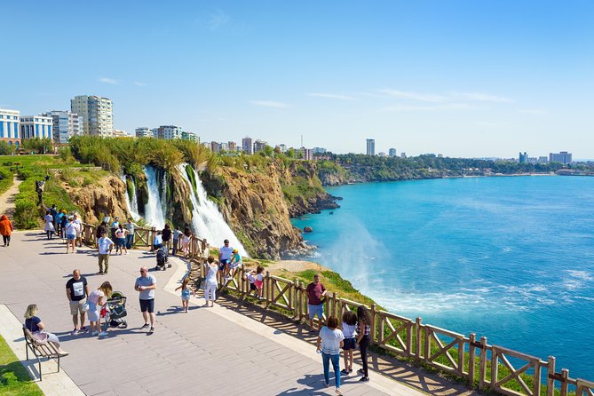 Antalya: City Tour with Boat Trip, Old Town & Waterfalls - Kaleiçi Marina boat trip: coast views, and a timing heads-up