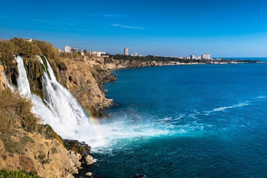 Antalya City Tour With Shopping, Waterfalls, and Boat Tour - Düden Waterfalls: the dramatic finale with sea-level impact