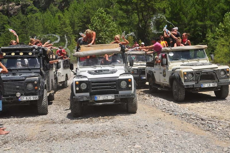 Antalya: Jeep Safari & Rafting and Zipline & Canyon - Taurus Mountains Jeep Safari: Land Rover Defender off-road done right