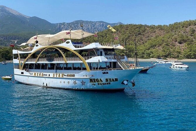 Antalya / Kemer : Mega Star Party Boat Trip w/ Lunch & Transfer - Phaselis Bay Swim Break Plus Lunch While You’re in Your Towels