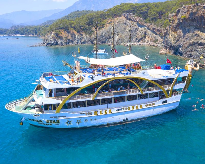 Antalya & Kemer: Megastar Catamaran Cruise With Foam Party - Onboard comfort: bathrooms, changing cabins, and shade