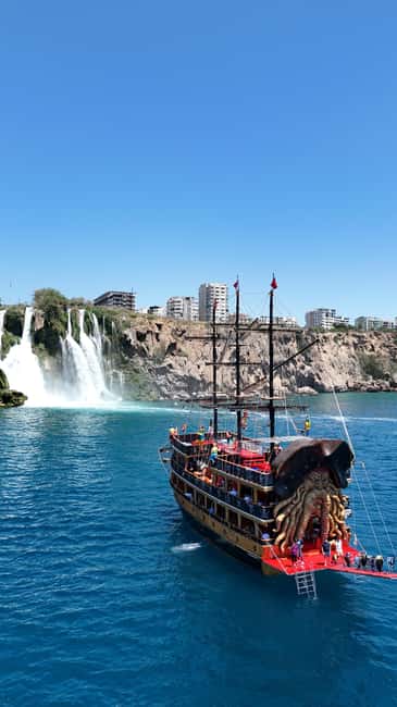 Antalya: Lara Pirate Boat Trip with Unlimited Soft Drinks - Foam Party and DJ Music: The Return Trip Energy Boost