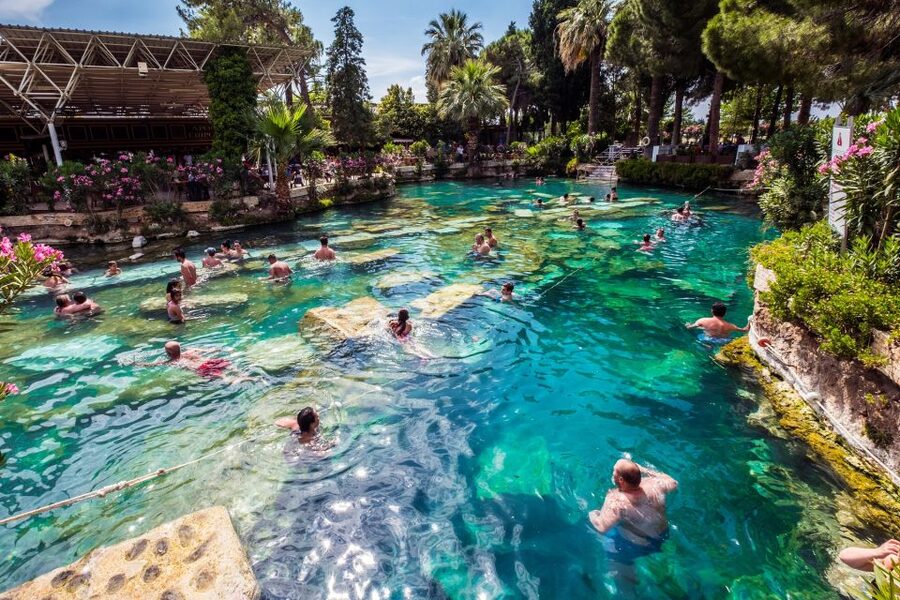 Antalya: Pamukkale Hot Springs & Hierapolis Small Group Tour - Cleopatra’s Antique Pool, columns, closures, and your best plan B
