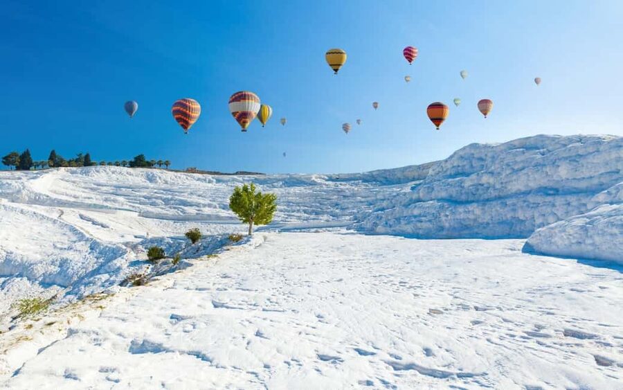 Antalya: Pamukkale Tour Includes Hot Air Balloon option - Seeing the white terraces before you fly (the moment you get it)