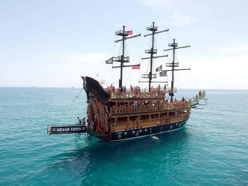 Antalya Pirate Boat: Düden Şelalesi, Swim & Foam Party - Phaselis and Roman Baths From the Water, A Quick but Cool Angle