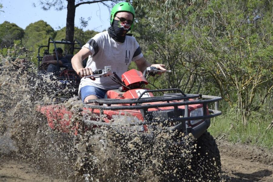 Antalya: Quad (ATV) Safari Tour with Hotel Transfers - Lara Beach stop and the guided route: coast moments, pine-forest air
