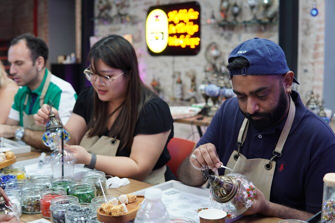 Antalya: Turkish Mosaic Lamp Workshop in Old Town – All Included - The Class Flow: Arrive, Sip Tea, Then Build Your Pattern