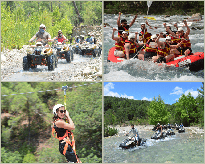 From Antalya, Belek, Side : River Rafting, Zipline, Atv Tour - Quad Buggy Safari in Beşkonak: off-road fun at park pace