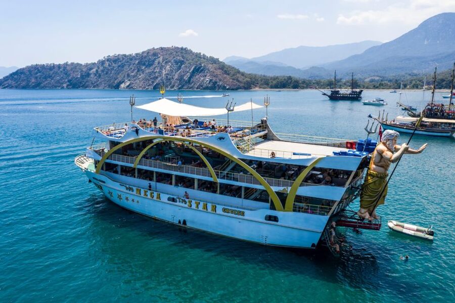 From Antalya: Full-Day Boat Tour with Lunch and Foam Party - Pickup, drop-off, and the Mega Star Boat meeting point