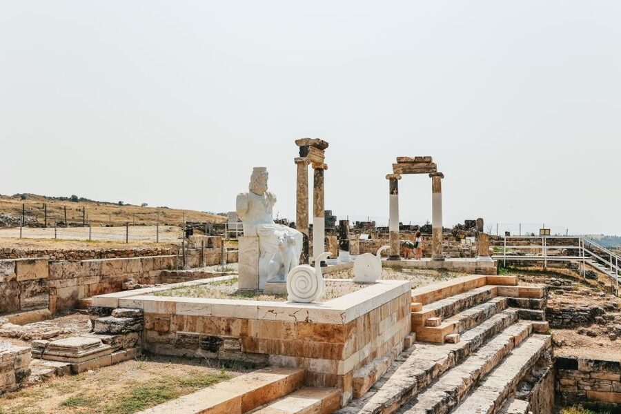 From Antalya/Kemer: Pamukkale and Hierapolis Tour with Lunch - Hierapolis Ruins: Apollo, Hades, and the Theatre Area