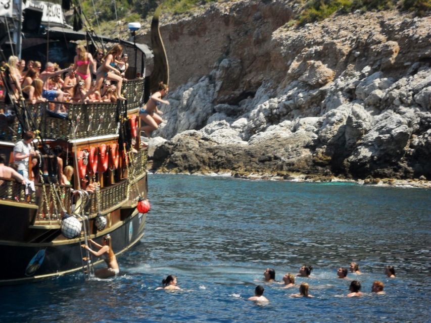 From Antalya: Kemer Pirate Boat Tour with Foam Party & Swim - Lunch On The Water: Chicken, Pasta, Salad, And Practical Expectations
