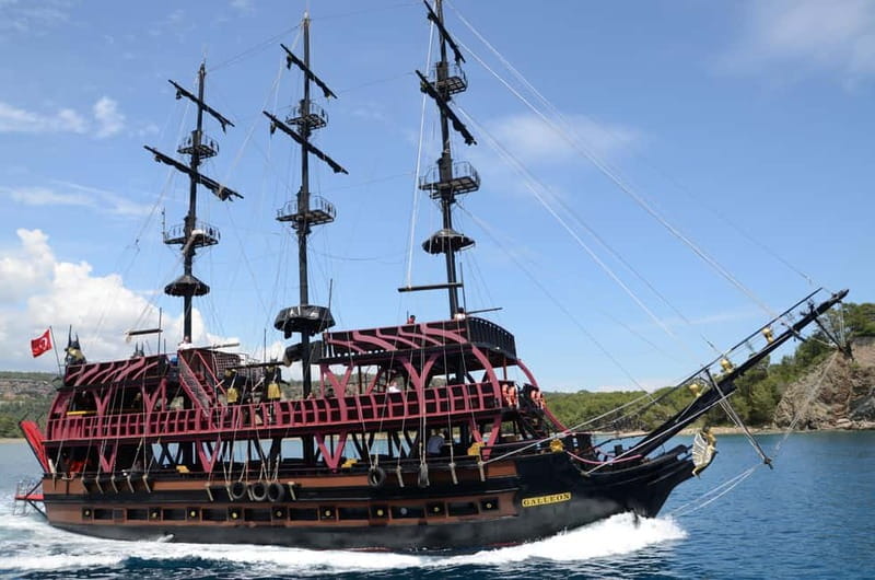 From Antalya: Kemer Pirate Party Boat Trip w/Lunch & Pickup - Sailing Past Coves and Cliffs: The Swim-Stop Rhythm
