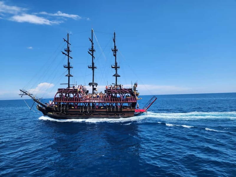 From Antalya: Kemer Pirate Party Boat Trip w/Lunch & Pickup - What You Get for the Price: Lunch, Swims, and the Soft Drink Deal