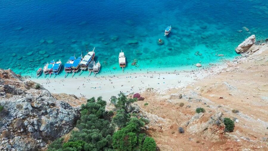 From Antalya or Kemer: Suluada Island Boat Trip with Lunch - Hacivat Bay on the return: rocks that look like Turkish shadow theatre