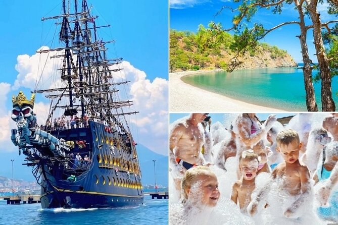 GONSTER : Luxury Pirate Boat Trip Lunch & Soft Drinks & Transfer - First Moments On Board: Seating, Crew Energy, and Pirate Cave Photos