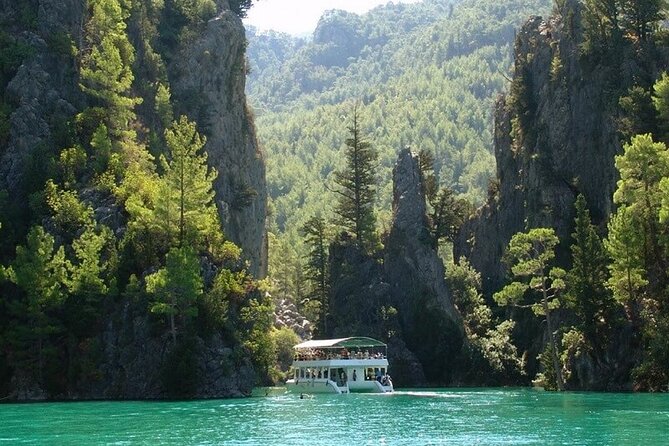 Green Canyon Boat Trip w/Pick Up From Antalya - Cruising Green Canyon waters: calm, turquoise, and cliff views
