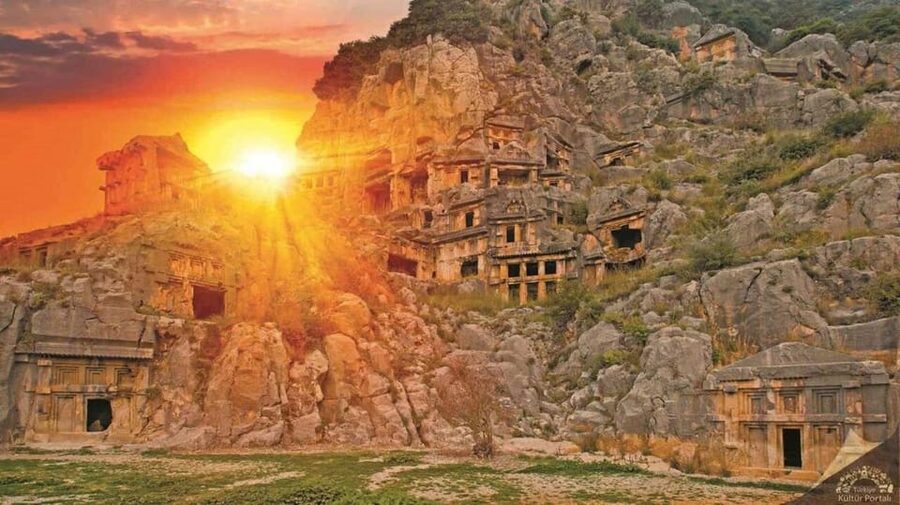 Kemer Demre Myra Kekova Tour - Myra and the Lycian necropolis: amphitheater and painted rock tombs