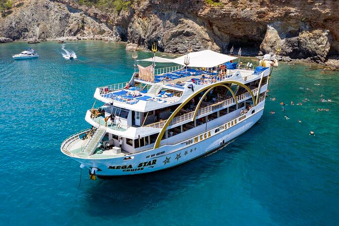 Kemer Mega Star Boat Trip With Hotel Transfer and Lunch - Tekirova and Paradise Bay: another cove, another chance to cool off