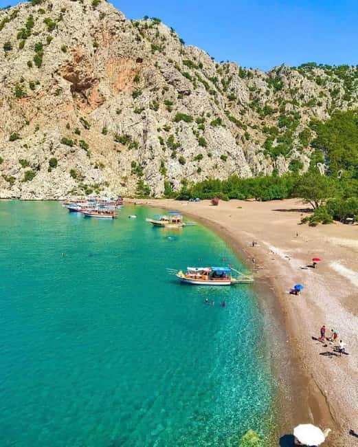 Kemer Porto Genoese-Sazak Bays Boat Trip With Mud Baths - Porto Genoese: old fort views and a satisfying first swim setup