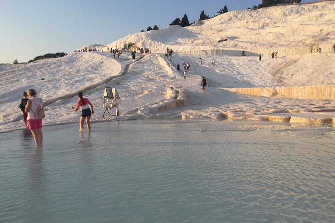Pamukkale Private Hiearapolis Cleopatra Pool & Salda Lake Tours - Stop 1: Hierapolis and Pamukkale terraces, antiques, and the white walk