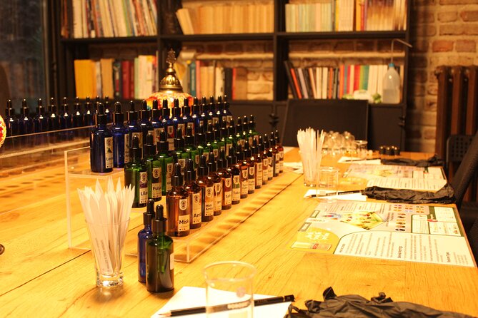 Perfume Making Workshop with 90+ Scents in Antalya - Turkish tea and the perfume heritage classroom feel