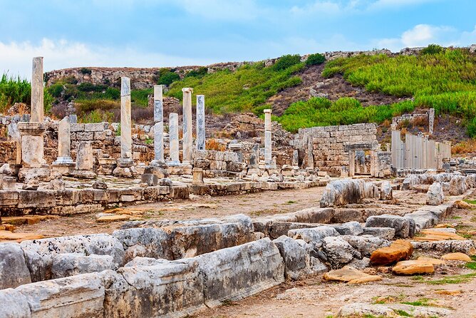 Perge Aspendos Aquaduct Side with Waterfall - Side Antik Kenti: A Trade City on a Peninsula