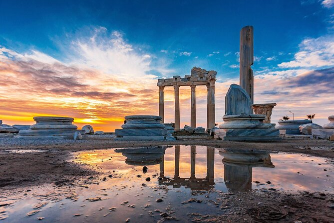 Perge, Aspendos, Side & Waterfall Full-Day Tour from Antalya - Side Old Town With Temple Views And Harbor Walk Time