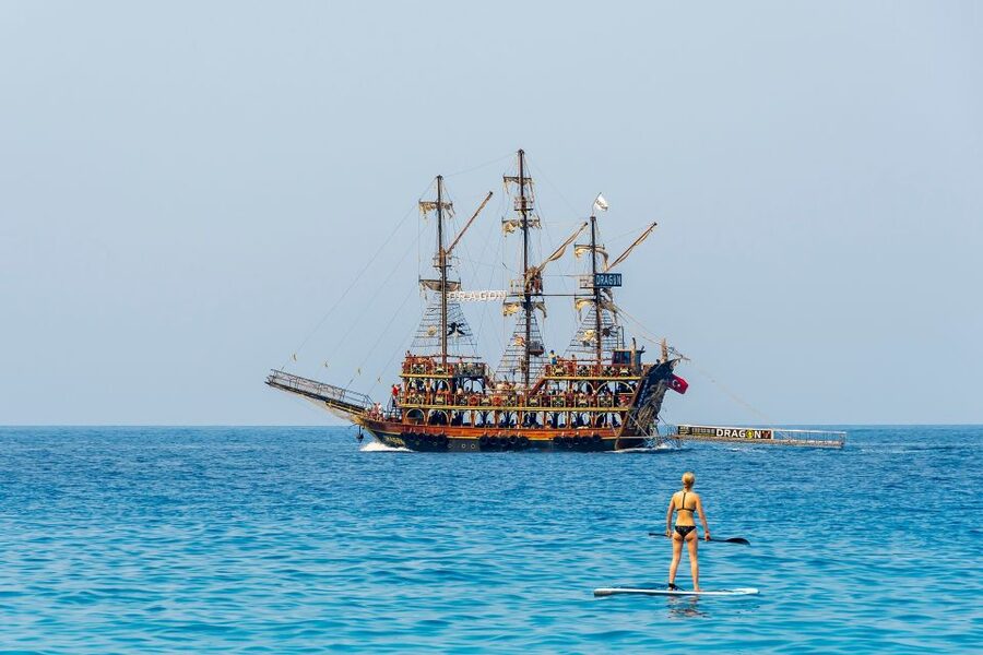 Red Dragon Pirate Boat Trip & Lunch - Kemer Marina to Phaselis Bay: cruising time you can actually enjoy