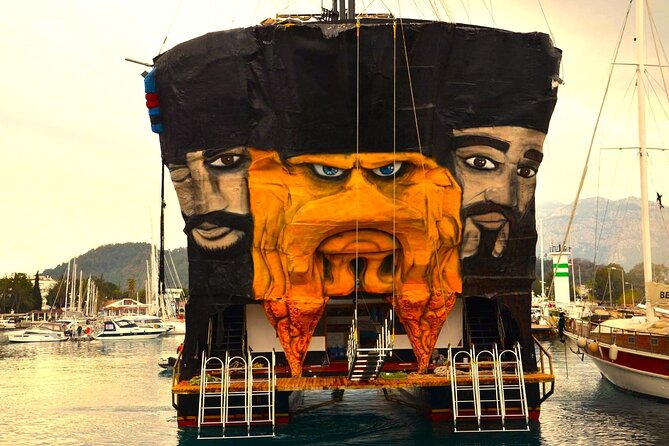 Red Dragon Pirate Ship with Foam Party Free Lunch and Swim Breaks - Swim Stop 3: Phaselis Koyu with ruins, pine-covered hills, and a final plunge