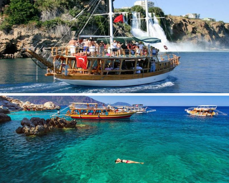Relax Boat Tour in Antalya with Lunch, Swim & Waterfalls - Swimming breaks: why two stops beats one