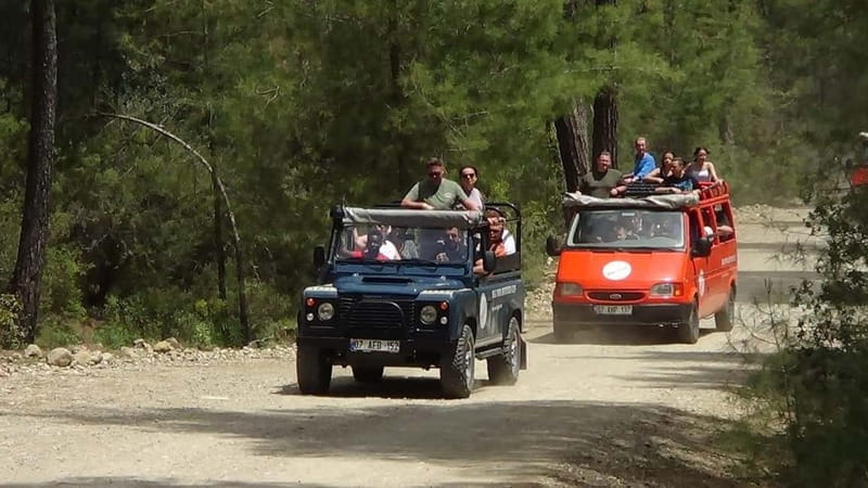 SideAlanya: Jeep Safari, Tazi Canyon, and Selge Theater Tour - Base Camp Open Buffet Lunch: Simple, Included, and Timely