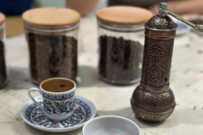 Turkish Coffee on Sand Workshop: Gift Set - Workshop Time, Grinding Beans, Using the Cezve, Cooking in the Sand